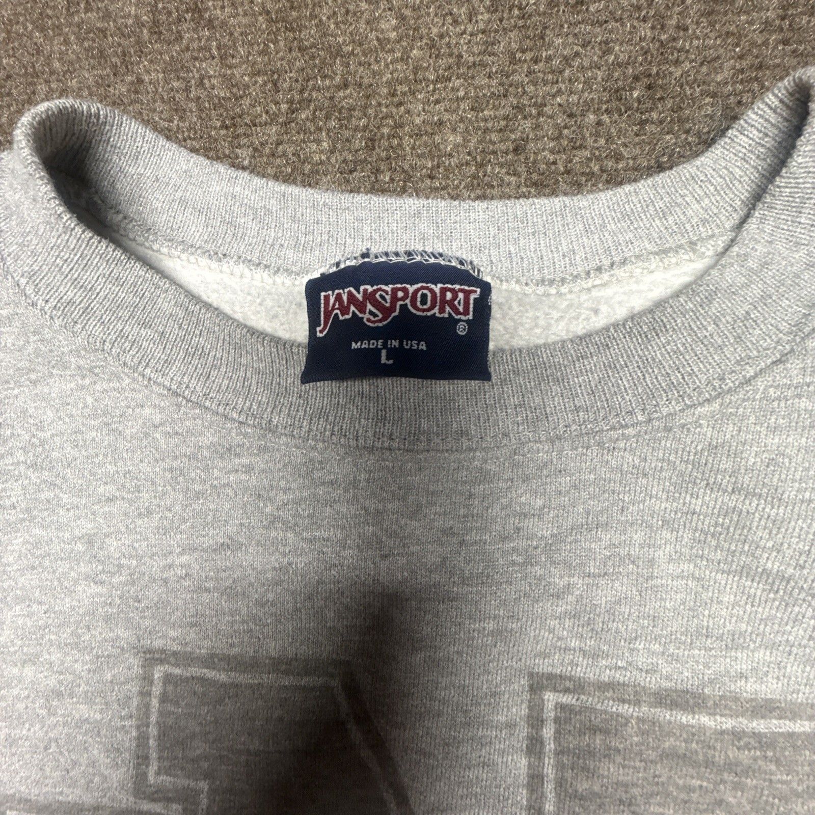 Jansport Vtg Notre Dame Crewneck Sweatshirt Size L Gray — image 3 of 8